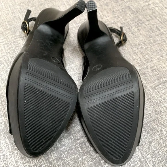 🔹Sofia Vergara Argentina Black Peep Toe Platform Stiletto Heels.. - Picture 9 of 11